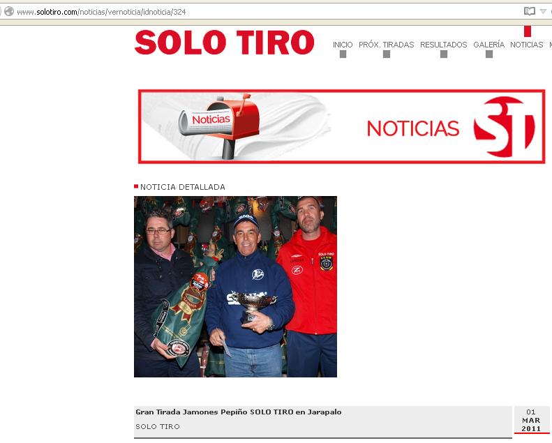 Tirada Jamones Pepiño. Solo Tiro (Jarapalo)