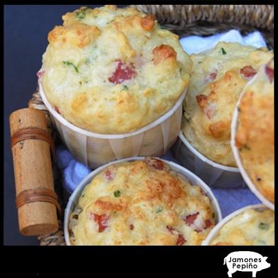 Muffins de #jamón y queso