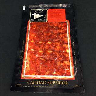 Sobre lonchas de Chorizo ibérico bellota