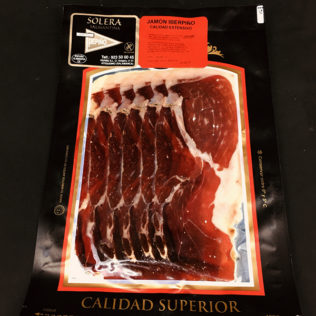 Sobre lonchas de Jamón Extensivo Solera