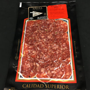 Sobre lonchas de Salchichón Ibérico Bellota