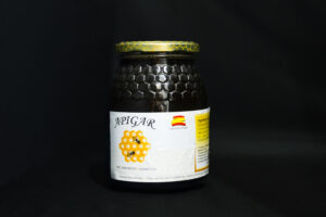 Bote de miel pura artesana marca Apigar